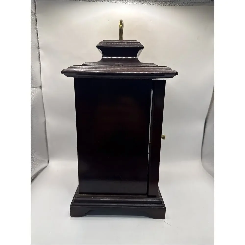 Vintage Kensington Wood Mantel Chime Clock Celestial Style Works *